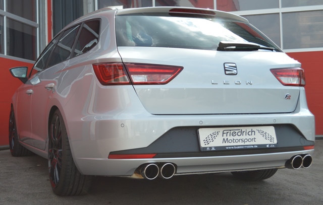 FRIEDRICH Sportauspuff / Duplex-ESD Edelstahl für: SEAT Leon ST - 5F / 2.0TDI - 135 kW | Endrohr-Typen: alle
