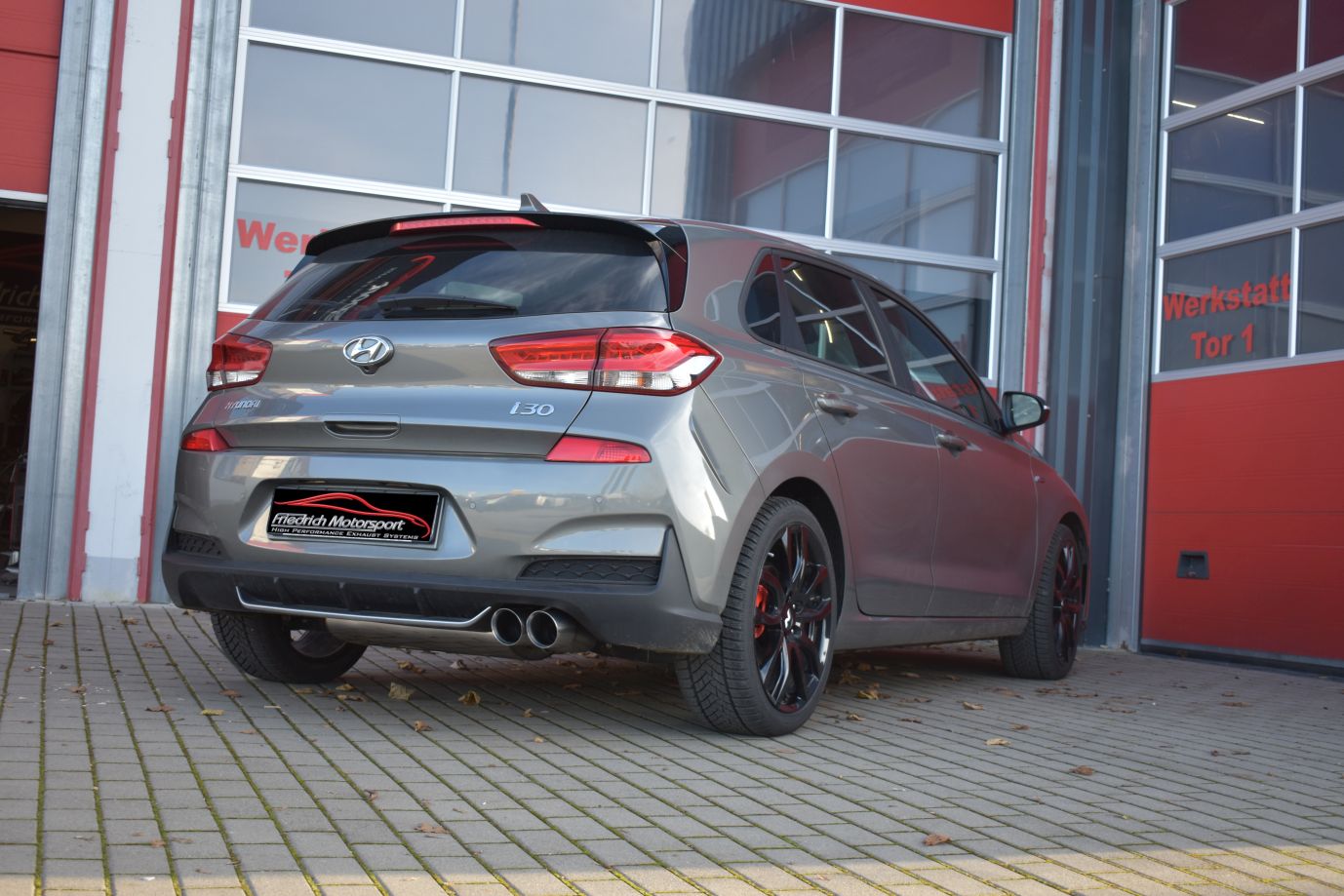 FRIEDRICH Sportauspuff / Anlage 63,5mm ab Kat./OPF Edelstahl für: HYUNDAI i30 N-Line - PD, 5-Türen / 1.4T-GDI - 103kW, mit OPF |  Endrohr-Typen: alle
