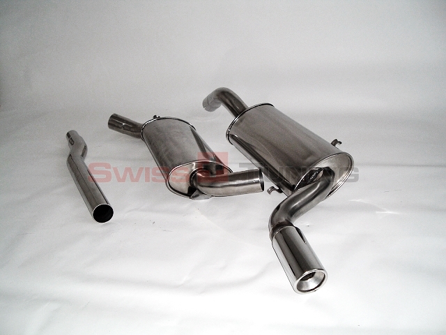 FRIEDRICH Sportauspuff / Anlage 63,5mm Edelstahl für: AUDI 80 (81,85 / 80-87) 1.8 - 2.3 /  -100kW mit Kat. |  Endrohr-Typen: alle