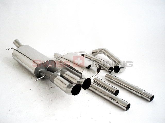 FRIEDRICH Sportauspuff / Anlage 63,5mm Edelstahl für: AUDI A4, incl. Avant  (B5)  1.6, 1.8, 2.6, 2.8 /  -128kW  |  Endrohr-Typen: alle
