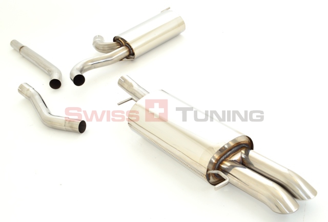 FRIEDRICH Sportauspuff / Anlage 63,5mm Edelstahl für: AUDI A6, incl. Avant (4B,2001-04)  1.8T,1.9TDI,2.0,2.5TDI  /  96-132 kW |  Endrohr-Typen: alle | Hinweis: für Modelle mit Heckschürzenausschnitt