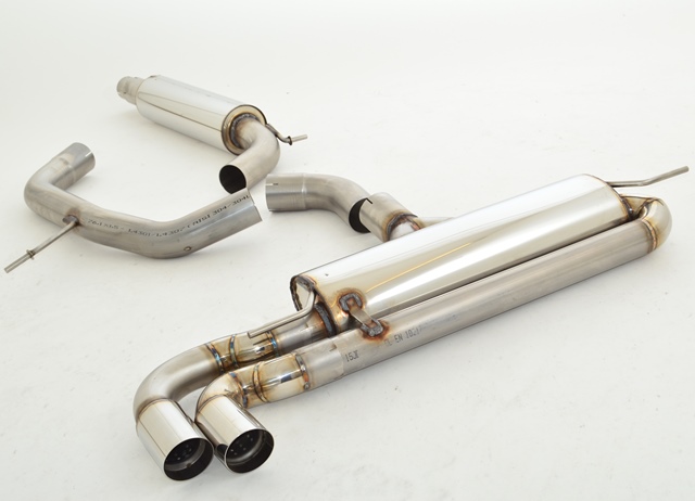 FRIEDRICH Sportauspuff / Anlage 76mm Edelstahl ab Kat. für: AUDI TT - 8J / 1.8TFSI, 2.0TFSI - 118,147,155 kW |  Endrohr-Typen: alle | nur mit Sport-Kat. (Downpipe) passend - auch für S-Line Paket lieferbar, bitte bei Bestellung angeben