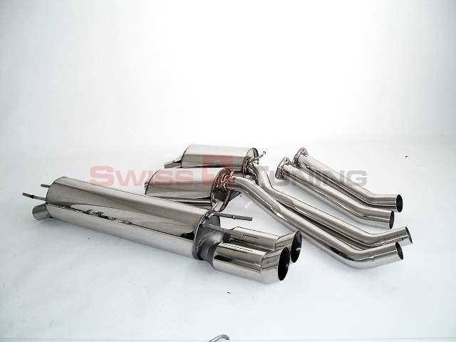 FRIEDRICH Sportauspuff / Anlage 63,5mm Edelstahl für: OPEL Omega A Lim. /  2.6i, 3.0i, 3.0i 24V /  -150kW |  Endrohr-Typen: alle