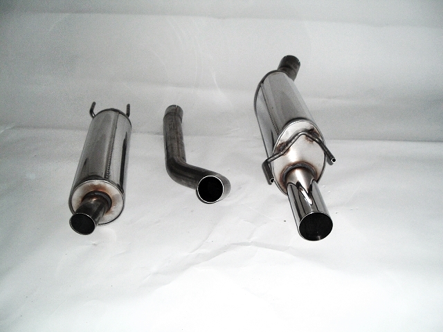 FRIEDRICH Sportauspuff / Anlage 63,5mm Edelstahl für: OPEL Corsa B /  1.0 - 1.6 16V, GSi  /  - 80 kW |  Endrohr-Typen: alle