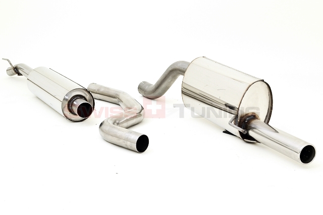 FRIEDRICH Sport-Auspuff / Anlage 63,5mm mittig Edelstahl für: OPEL Corsa D / 1.0, 1.2, 1.3CDTI, 1.4, 1.7CDTI  / 44-92kW |  Endrohr-Typen: alle