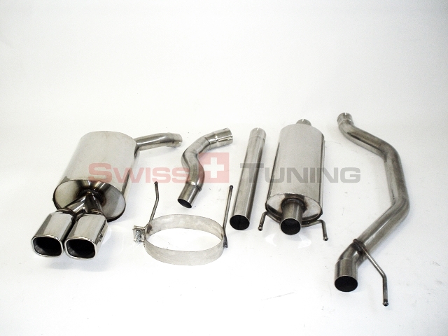 FRIEDRICH Sportauspuff / Anlage 63,5mm Edelstahl für: OPEL Vectra C GTS / 1.6, 1.8, 1.9CDTI, 2.0DTI,  2.2, 2.2DTI / 74-110 kW |  Endrohr-Typen: alle / Hinweis: nicht für Russpartikelfilter