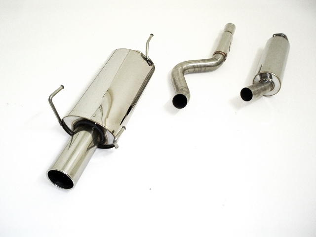 FRIEDRICH Sport-Auspuff / Anlage 63,5mm mittig Edelstahl für: OPEL Astra F-CC /  1.4 -  2.0 16V GSi |  Endrohr-Typen: alle