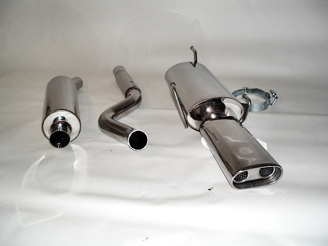 FRIEDRICH Sportauspuff / Anlage 63,5mm Edelstahl für: OPEL Astra F Stufenheck,Cabrio / 1.4i - 2.0i 16V GSi bitte angeben ob 8V oder 16V / 3 Punkt-Aufhängung oder Bauchschelle |  Endrohr-Typen: alle