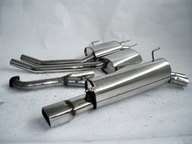 FRIEDRICH Sportauspuff / Anlage 63,5mm Edelstahl für: OPEL Omega B 4 Zyl. Caravan ab Bj. 09/99 / 2.2 16V 106kW |  Endrohr-Typen: alle