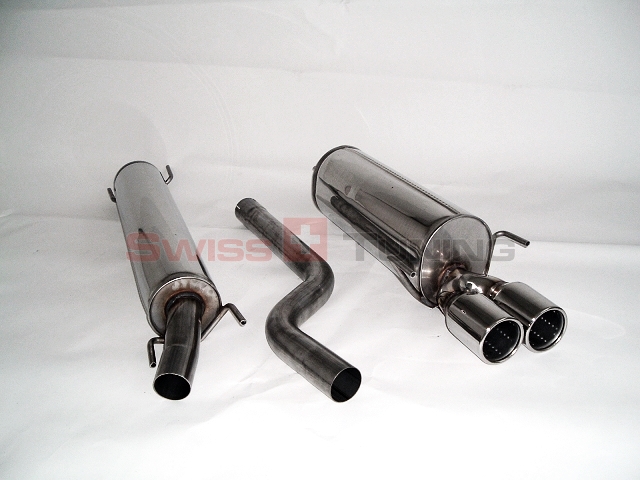 FRIEDRICH Sport-Auspuff / Anlage 63,5mm mittig Edelstahl für: OPEL Astra G Fliessheck / 1.2 16V - 2.2 16V,2.2DTI / 48-108kW |  Endrohr-Typen: alle