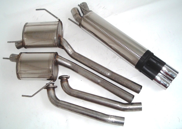 FRIEDRICH Sportauspuff / Anlage 63,5mm Edelstahl für: OPEL Omega B Lim. (2000-)  2.5 V6, 2.6 V6, 3.0 V6. 3.2 V6 / 125,132,155,160 kW /  |  Endrohr-Typen: alle