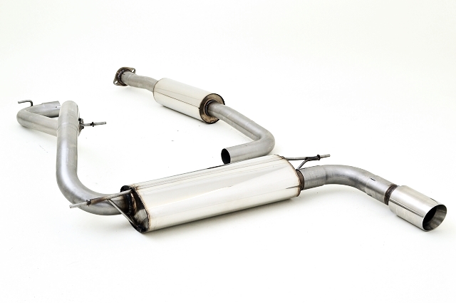 FRIEDRICH Sportauspuff / Anlage 63,5mm Edelstahl für: FORD Focus Turnier - DYB / 1.6 SCTI - 110,134 kW |  Endrohr-Typen: alle / Hinweis: auch für Styling Paket mit Diffusor / ST-Line passend