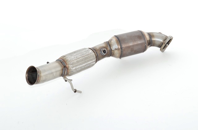 FRIEDRICH Downpipe 76mm mit Sport-Kat. für: FORD Focus RS - DYB / 2.3T - 257 kW /  Edelstahl - mit HJS Sport-Kat. 200cpsi / mit CH-Gutachten