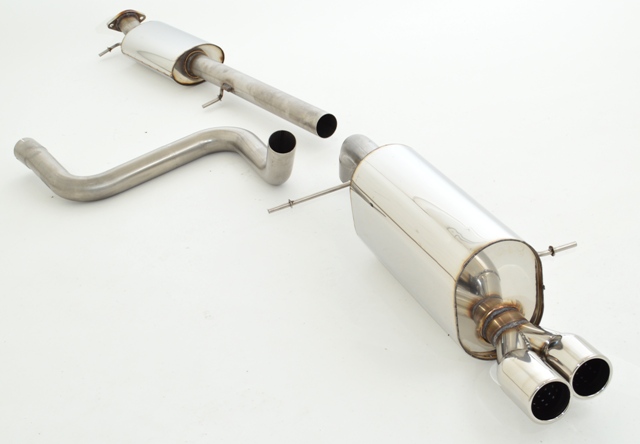 FRIEDRICH Sportauspuff / Anlage 63,5mm Edelstahl für: FORD Fiesta - JA8 / 1.25,1.4,1.6  / 44,60,71,88 kW |  Endrohr-Typen: alle / auch für Styling-Paket + Sport erhältlich