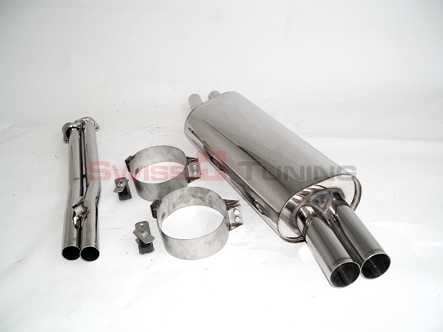 FRIEDRICH Sportauspuff / Anlage 63,5mm Edelstahl für: BMW E30 / 1987-92 /  320i, 325i, 325iX |   ab Kat. / Endrohr-Typen: alle