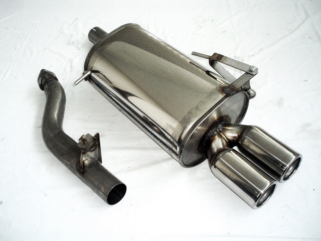 FRIEDRICH Sportauspuff / Anlage 63,5mm Edelstahl für: BMW E36 Compact  316i / 75 kW |  Endrohr-Typen: alle