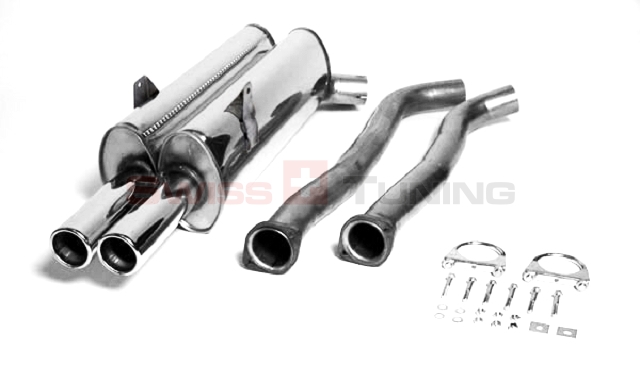 FRIEDRICH Sportauspuff / Anlage 63,5mm Edelstahl für: BMW E36 / M3 3.0, 3.2 |   ab Kat. / Endrohr-Typen: alle