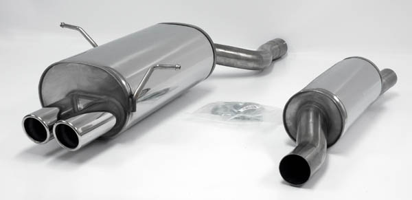 FRIEDRICH Sportauspuff / Anlage 63,5mm Edelstahl für: BMW E46 / 318d,320d / 85,100,110 kW |  Endrohr-Typen: alle