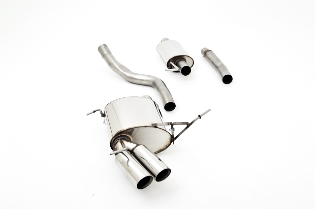 FRIEDRICH Sportauspuff / Anlage 63,5mm Edelstahl für: BMW E90,E91 / 316i, 318i, 320i, 320si / 90,95,105,110,125,127 kW  |  Endrohr-Typen: alle / auch passend für M-Paket