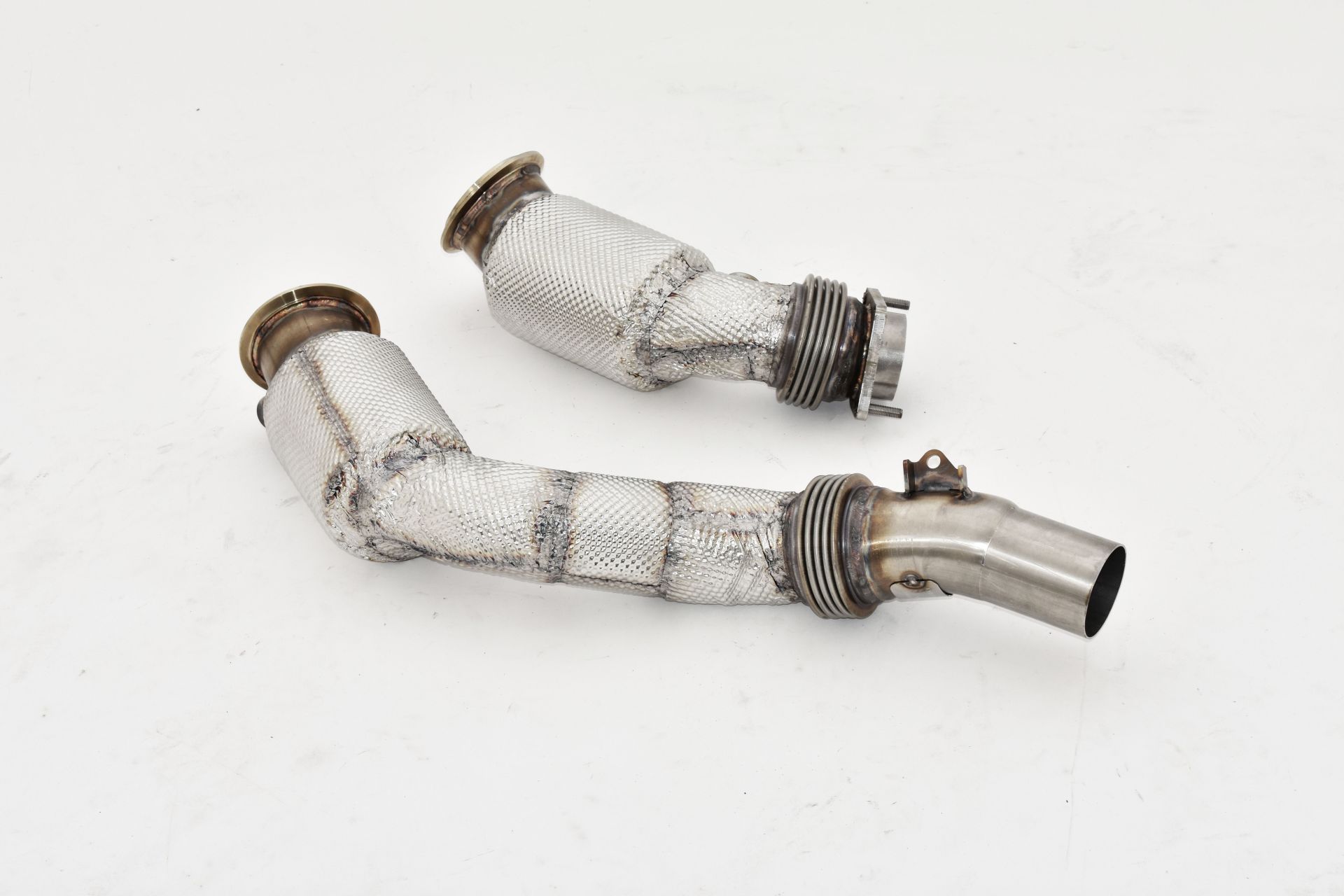 FRIEDRICH Downpipe 80/65mm mit Sport-Kat. für: BMW M3, M3 Comp., M3 CS - F80 /  3.0T - 317,331,338 kW /  Edelstahl - mit HJS Sport-Kat. 200cpsi / Euro-6 Norm