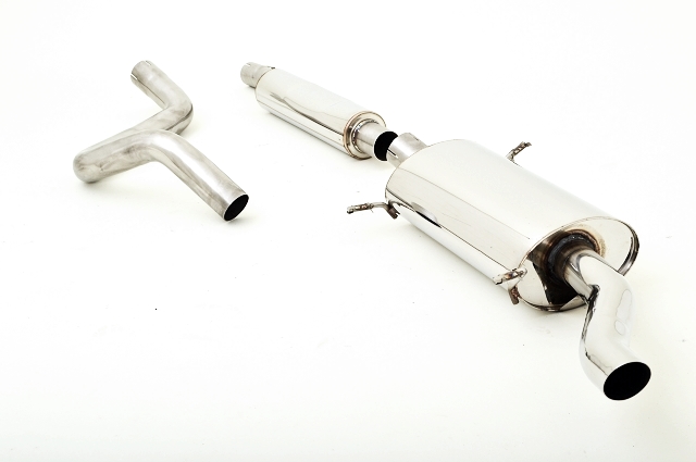 FRIEDRICH Sportauspuff / Anlage 63,5mm Edelstahl für: VW Golf 1 + Cabrio (83-)  1.3 - 1.8 GTI /  - 82 kW |  Endrohr-Typen: alle