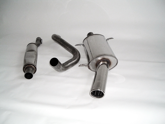 FRIEDRICH Sportauspuff / Anlage 63,5mm Edelstahl für: VW Scirocco II / 1.3 - 1.8i 16V / 40-102KW |  Endrohr-Typen: alle