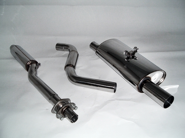 FRIEDRICH Sportauspuff / Anlage 63,5mm Edelstahl für: VW Polo - 86C /  1.0 - G40  /  - 83kW |  Endrohr-Typen: alle
