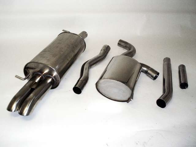 FRIEDRICH Sportauspuff / Anlage 63,5mm Edelstahl für: VW Passat - 3B, inkl. Variant  /  1.6, V5, V6  /   -142 kW  |  Endrohr-Typen: alle