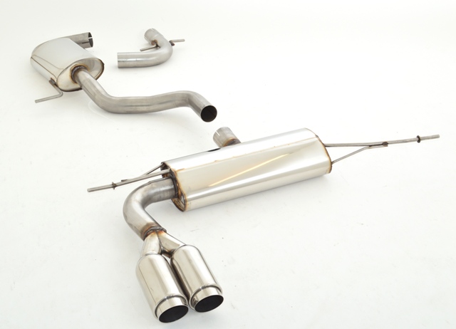 FRIEDRICH Sportauspuff / Anlage 63,5mm Edelstahl für: VW Eos  1.6FSI, 2.0FSI, 2.0TDI  / 85,110,103kW |  Endrohr-Typen: alle