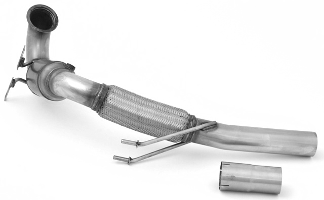 FRIEDRICH Downpipe 76mm mit Sport-Kat. für: SEAT Leon ST Cupra - 5F/ 2.0TFSI - 195,206,213,221 kW /  Edelstahl - mit HJS Sport-Kat. 200cpsi / mit CH-Gutachten