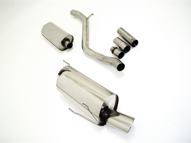 FRIEDRICH Sportauspuff / Anlage 63,5mm Edelstahl für: PEUGEOT 206 CC / 1.6 16V, 2.0 16V - 80,100kW |  Endrohr-Typen: alle