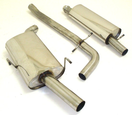 FRIEDRICH Sportauspuff / Anlage 63,5mm Edelstahl für: PEUGEOT 406 Break / 2.0 Turbo / 108 kW | Endrohr-Typen: alle