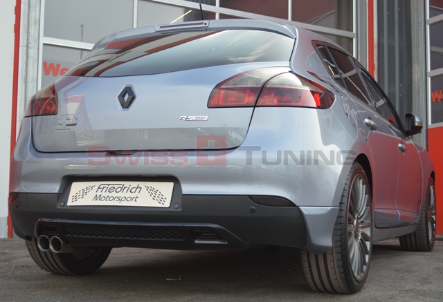 FRIEDRICH Sportauspuff / Anlage 76mm Edelstahl ab Kat. für: RENAULT Mégane Lim., Coupé - Z / 2.0TCe - 132,140,162 kW |  Endrohr-Typen: alle