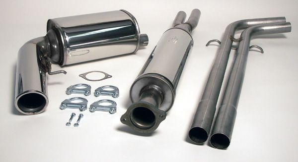 FRIEDRICH Sportauspuff / Anlage 63,5mm Edelstahl für: VOLVO S80 / 2.0T, 2.4T, 2.5T, 2.8T6, 3.0T6 / 120,132,147,154,200 kW | Endrohr-Typen: alle / Standard-Endrohr 1x 90 rund, Nr. -13