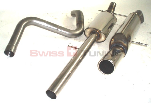 FRIEDRICH Sportauspuff / Anlage 63,5mm Edelstahl für: MAZDA 2 - DE / 1.3, 1.4, 1.5, 1.6 -  50,55,63,66,76 kW |  Endrohr-Typen: alle