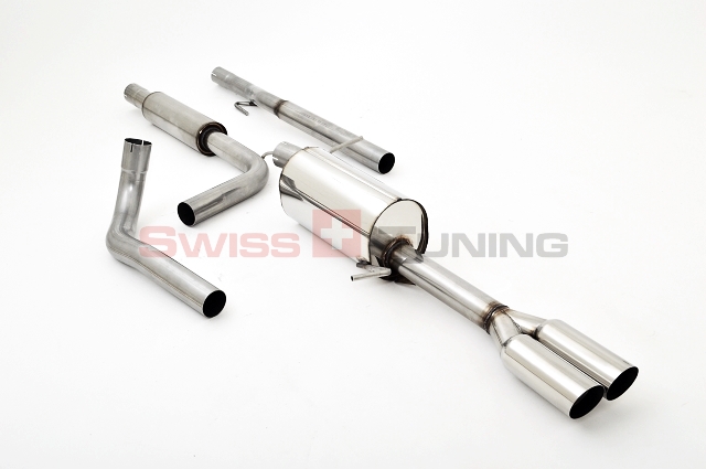 FRIEDRICH Sportauspuff / Anlage 63,5mm Edelstahl für: SKODA Fabia RS Combi - 5J / 1.4TSI - 132 KW |  Endrohr-Typen: alle