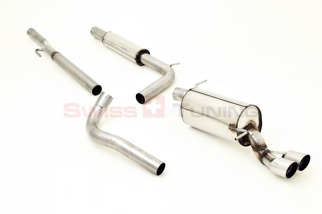 FRIEDRICH Sportauspuff / Anlage 63,5mm Edelstahl für: SKODA Fabia Monte Carlo - 5J / 1.2,1.2TSI,1.6TDI / 51-77 KW |  Endrohr-Typen: alle