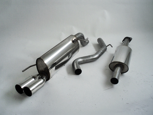 FRIEDRICH Sportauspuff / Anlage 63,5mm Edelstahl für: FIAT Grande Punto 1.2, 1.4, 1.4 16V / 48,57,70 kW |  Endrohr-Typen: alle