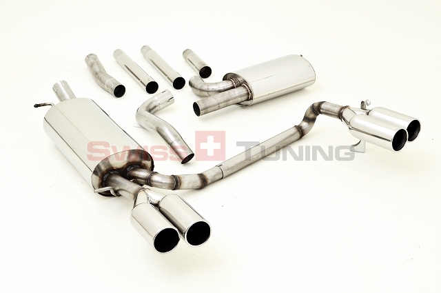 FRIEDRICH Sport-Auspuff / Duplex-Anlage 63,5mm Edelstahl für: AUDI A4 - B5 Lim., Avant / 1.6i,1.8i,1.8T,1.9 TDI,2.5 TDI,2.6,2.8  / 55-128KW | Endrohr-Typen: alle
