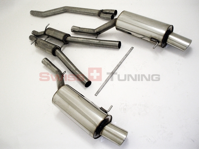 FRIEDRICH Sport-Auspuff / Duplex-Anlage 63,5mm Edelstahl für: AUDI A6 Quattro - 4B / Lim., Avant  / 1.8T / 110kW / 2001-04 / Hinweis: für Modelle mit Heckschürzenausschnitt, mit VSD + 2 ESD