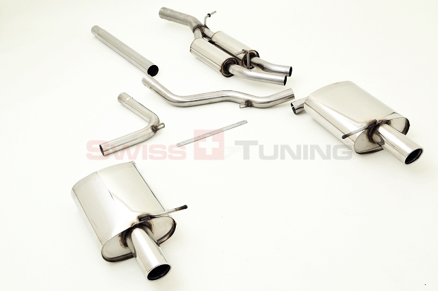 FRIEDRICH Sport-Auspuff / Duplex-Anlage 63,5mm Edelstahl für: AUDI A4 - B6 / 1.6,1.8T,1.9TDI,2.0,2.5TDi  / 74-140kW | Endrohr-Typen: alle