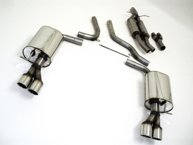 FRIEDRICH Sport-Auspuff / Duplex-Anlage 63,5mm Edelstahl für: AUDI A6 - 4F / Lim., Avant / 2.4 V6, 2.8FSI, 3.2FSI / 130-188kW | Endrohr-Typen: alle