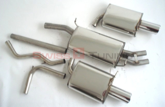 FRIEDRICH Sport-Auspuff / Duplex-Anlage 63,5mm Edelstahl für: AUDI A4 - B7 / 1.6, 1.9TDI, 2.0TDI / 75,85,103 kW | Endrohr-Typen: alle | Hinweis: mit VSD + 2 ESD