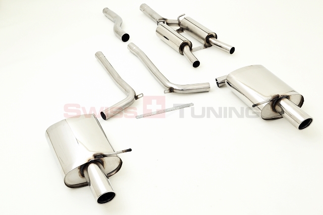 FRIEDRICH Sport-Auspuff / Duplex-Anlage 63,5mm Edelstahl für: AUDI A4 Quattro - B7 / 1.8T,2.0TFSI,2.0TDI  / 103-162 kW | Endrohr-Typen: alle | Hinweis: mit VSD + 2 ESD