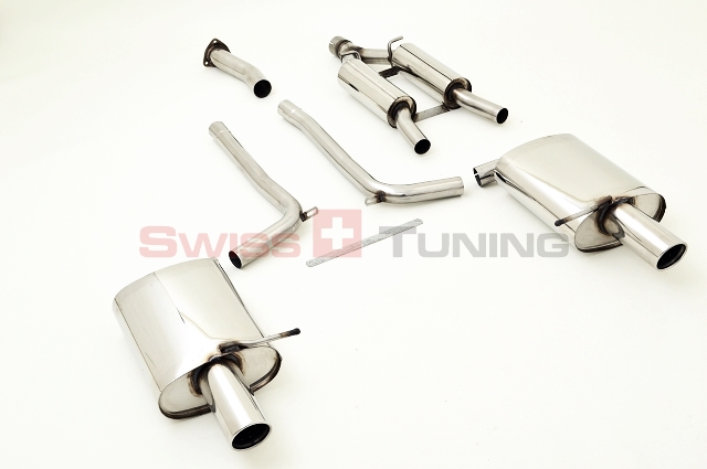 FRIEDRICH Sport-Auspuff / Duplex-Anlage 63,5mm Edelstahl für: AUDI A4 Quattro - B7 / 3.0TDI - 150,171 kW | Endrohr-Typen: alle | Hinweis: mit VSD + 2 ESD