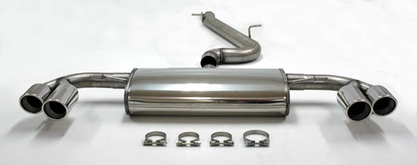 FRIEDRICH Sportauspuff / Duplex-Anlage 76mm Edelstahl ab Kat. für: AUDI TT Quattro - 8J / 1.8TFSI, 2.0TFSI - 118,147 kW |  Endrohr-Typen: alle  |  Hinweis: nur zusammen mit orig. Kat. zugelassen.