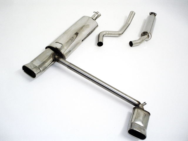 FRIEDRICH Sport-Auspuff / Duplex-Anlage 63,5mm Edelstahl für: OPEL Vectra A  1.6,1.8,2.0 8V,1.7TD,2.0 16V,2.0 ECOTEC / 52-110kW angeben ob Fliess- oder Stufenheck , Baujahr | Endrohr-Typen: alle