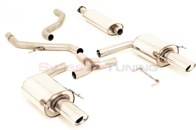 FRIEDRICH Sport-Auspuff / Duplex-Anlage 63,5mm Edelstahl für: OPEL Insignia Lim.  1.6i, 1.8i / 85,103 kW  |  Endrohr-Typen: alle / bitte Heck-Variante angeben bei der Best. (Normal,Sport,OPC)