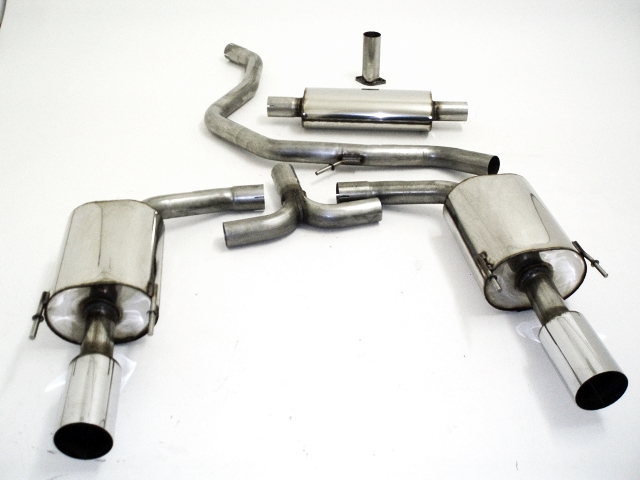 FRIEDRICH Sport-Auspuff / Duplex-Anlage 63,5mm Edelstahl für: OPEL Insignia Lim. / 1.6T, 2.0T / 125,132,162,184 kW  |  Endrohr-Typen: alle / bitte Heck-Variante angeben bei der Best. (Normal,Sport,OPC)
