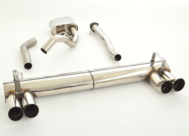 FRIEDRICH Sport-Auspuff / Duplex-Anlage 63,5mm Edelstahl für: OPEL Calibra 2.0,2.016V / 85,110kW auch Allrad bis Bj. 92 (querliegender Spezialtopf)  | Endrohr-Typen: alle, excl. Automat